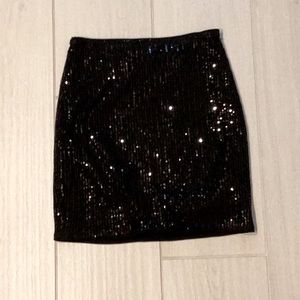 Black sparkly party skirt
